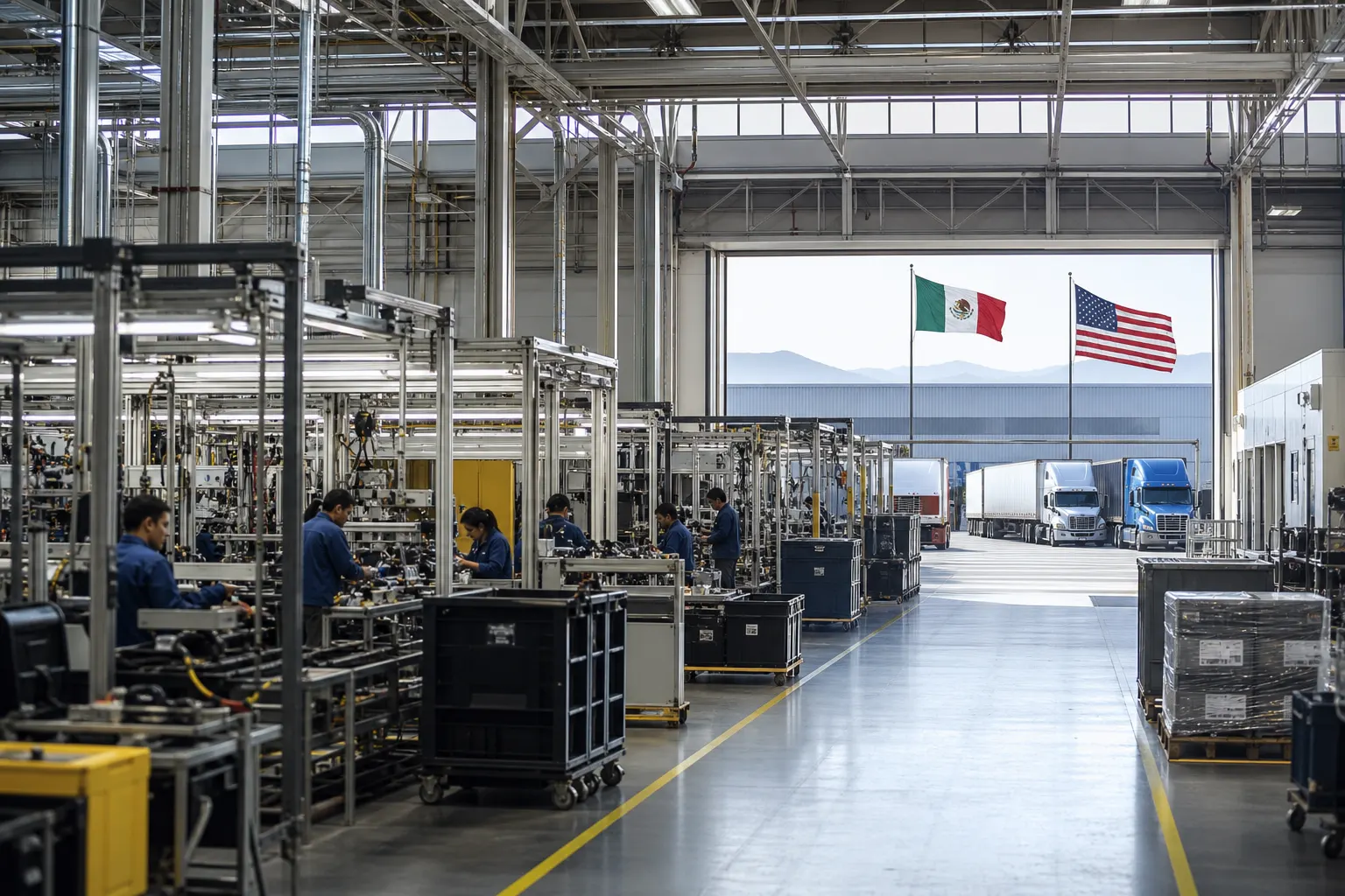 Planta manufacturera mexicana con equipos eléctricos y electrónicos destinados a exportación