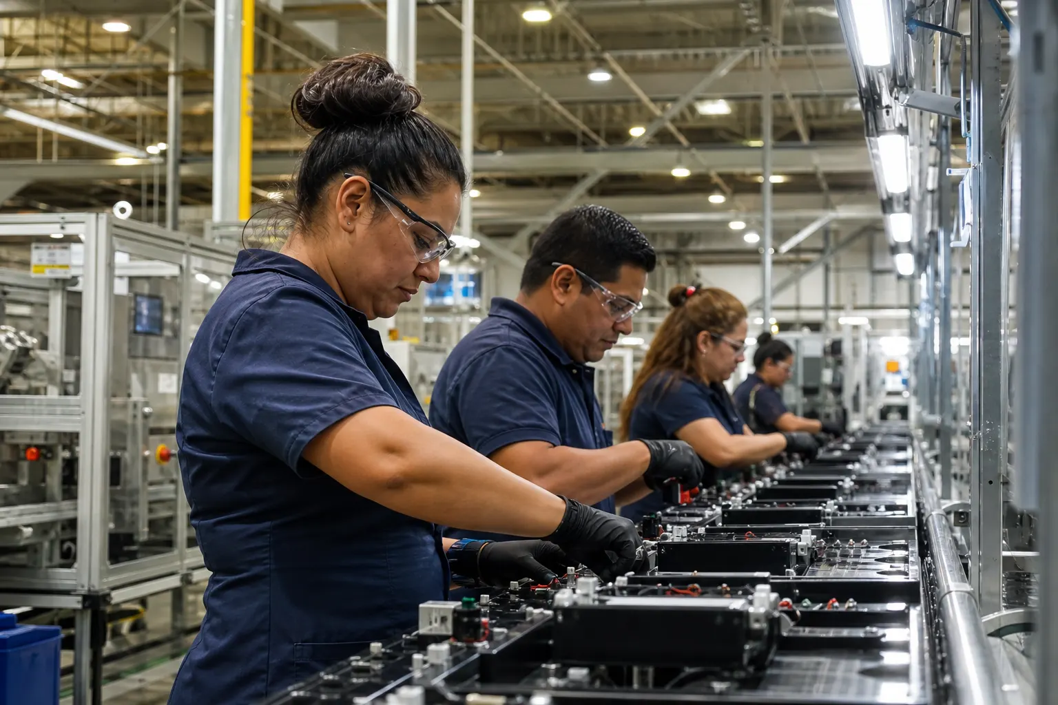 Trabajadores en una planta manufacturera mexicana durante agosto de 2026