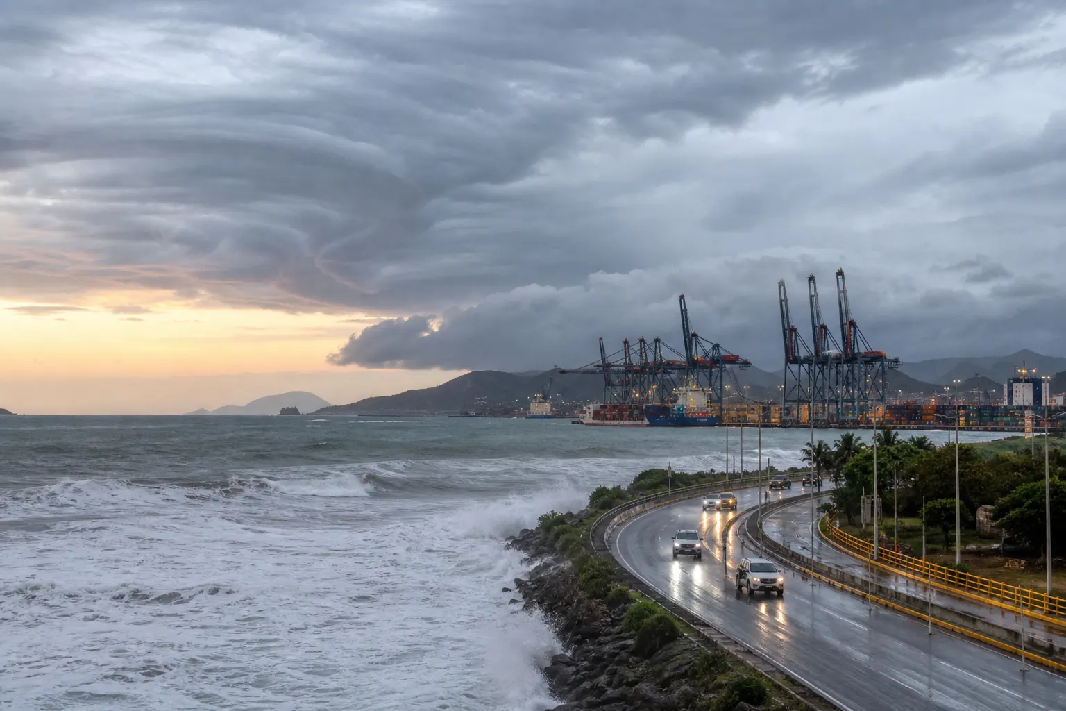 Bandas nubosas del huracán Polo sobre el Pacífico mexicano frente a puertos y comunidades costeras