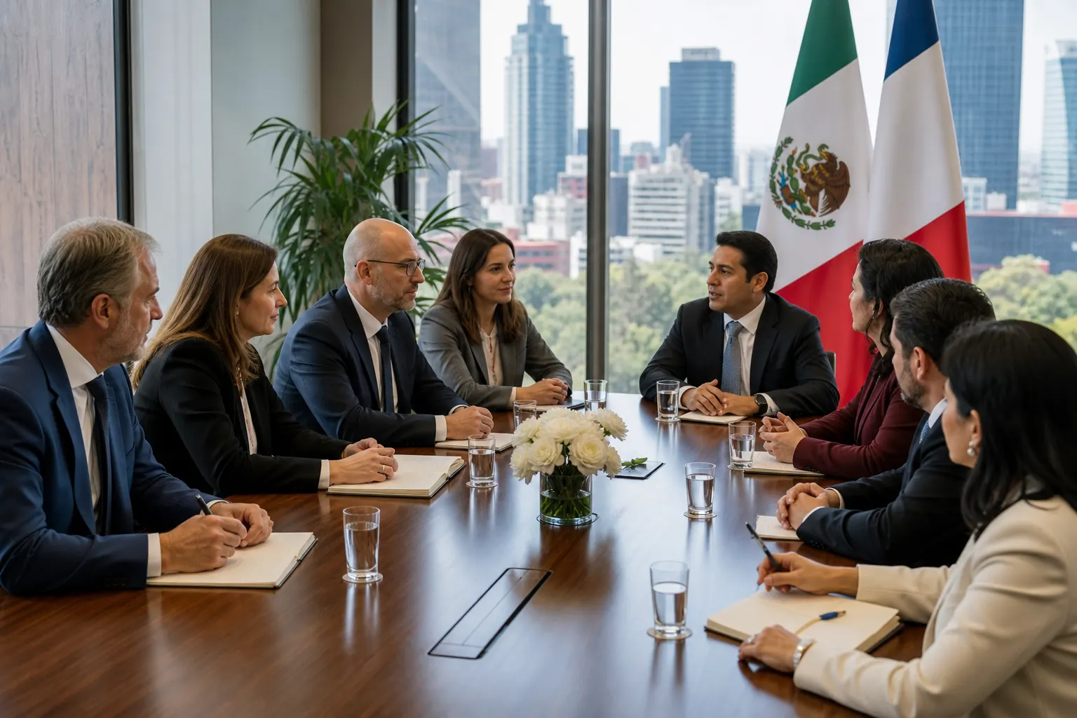 Misión empresarial francesa durante reuniones de comercio e inversión en México