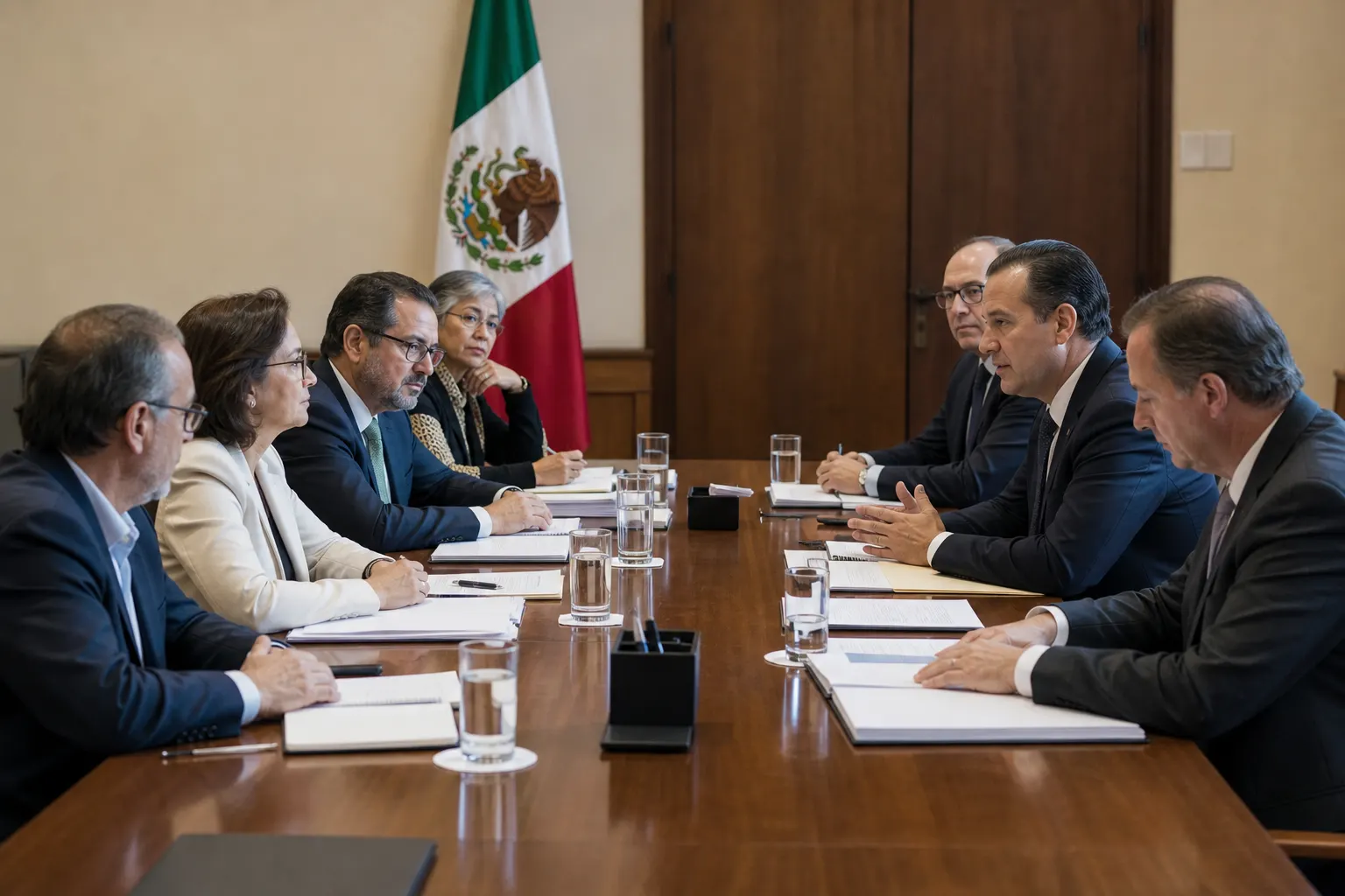 Representantes de Hacienda y del CCE revisan el Paquete Económico 2027 en una mesa de diálogo