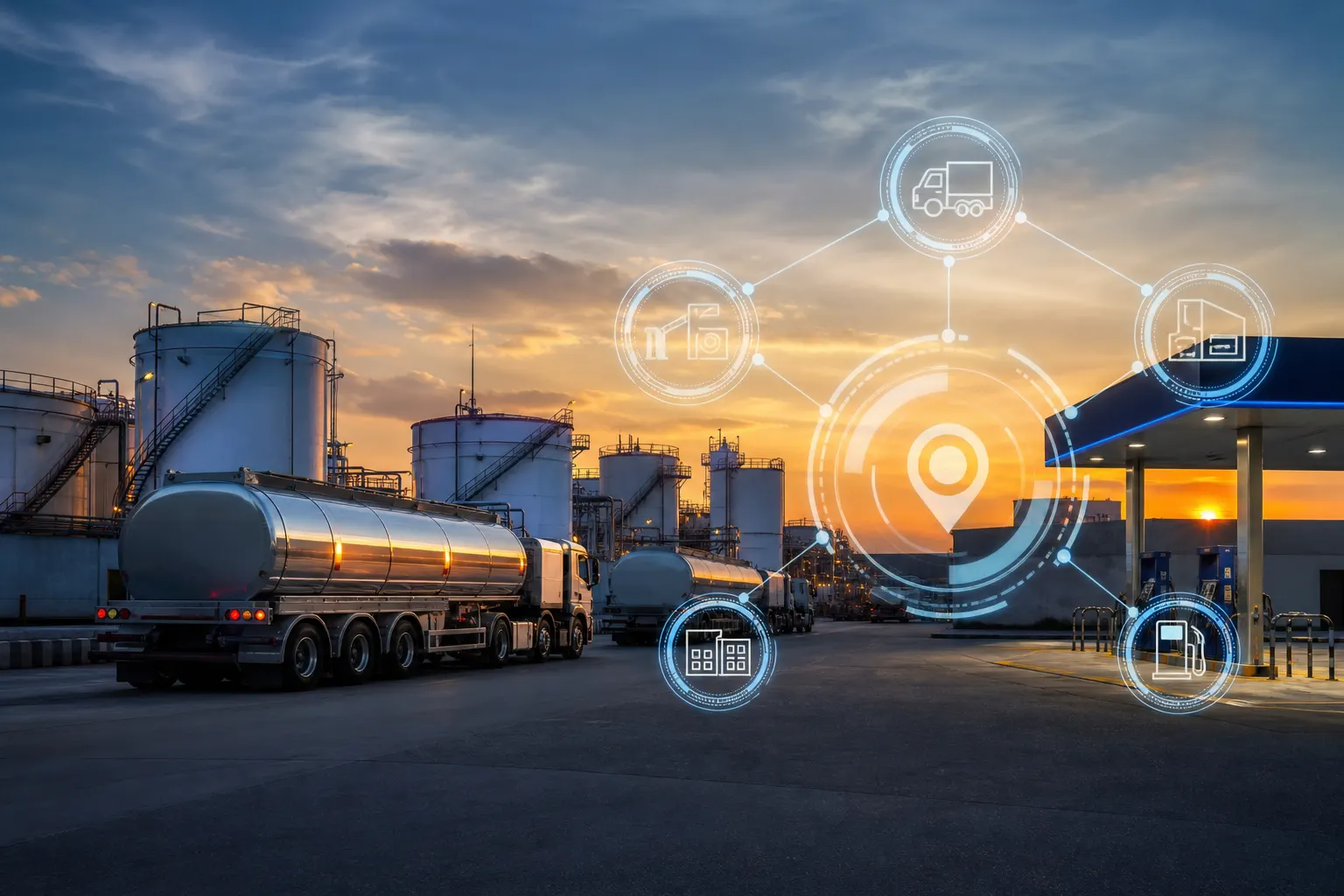 Terminal de combustibles con conexiones digitales que representan la trazabilidad fiscal del IEPS en México