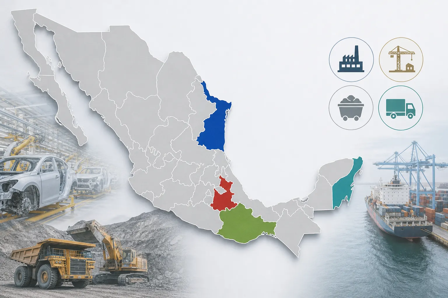 Junio divide al mapa industrial de México: Tamaulipas avanza y Puebla pierde terreno