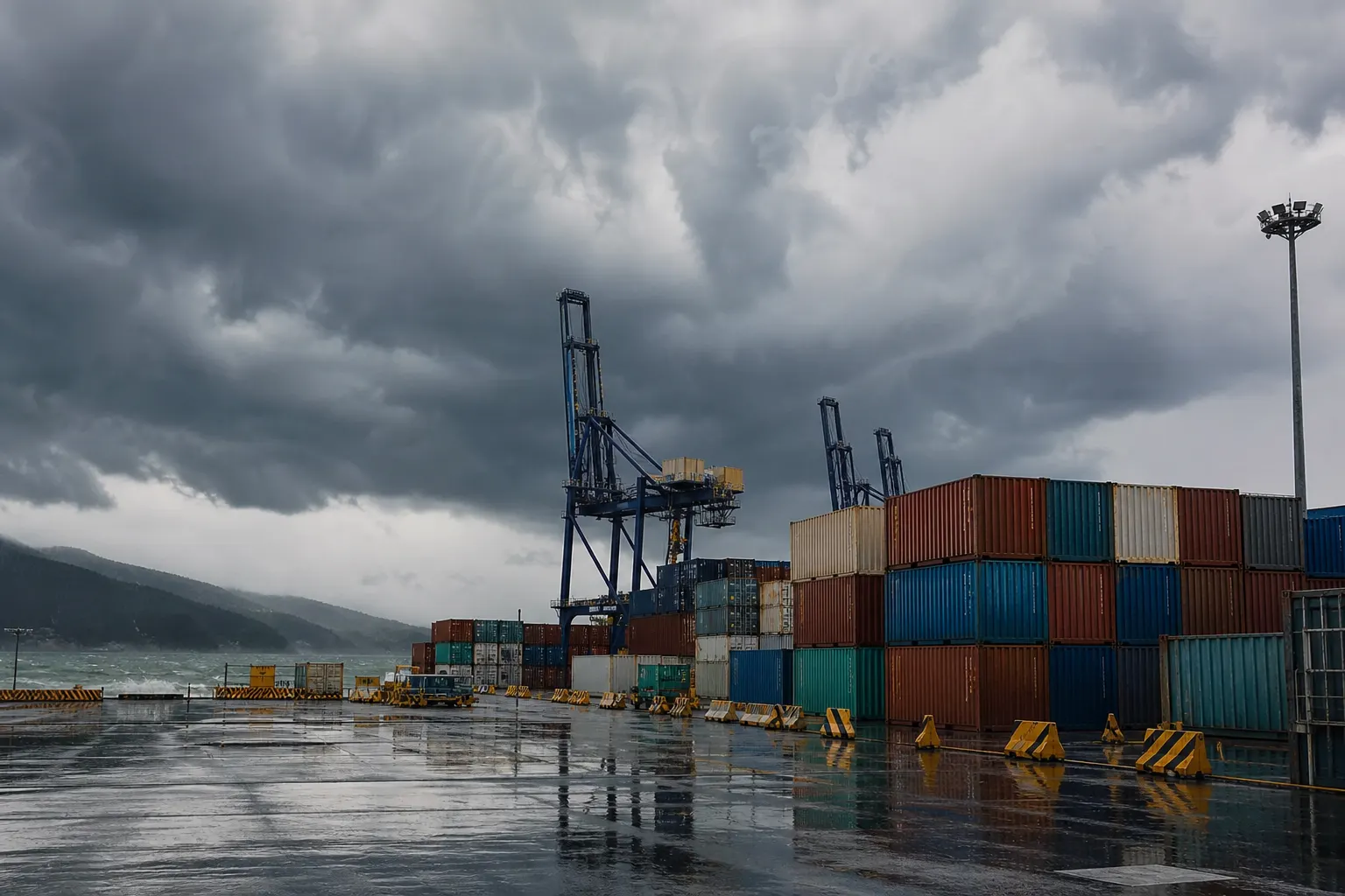 Puerto y cadena logística del Pacífico mexicano bajo vigilancia por el huracán Simón categoría 4