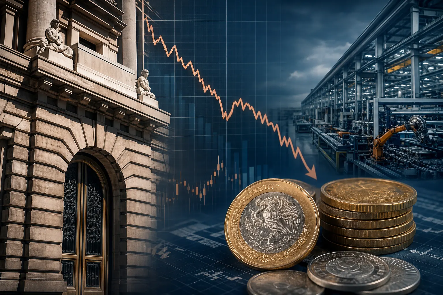 Banco de México y gráfica del peso mexicano frente al dólar tras la publicación de las minutas de octubre de 2026