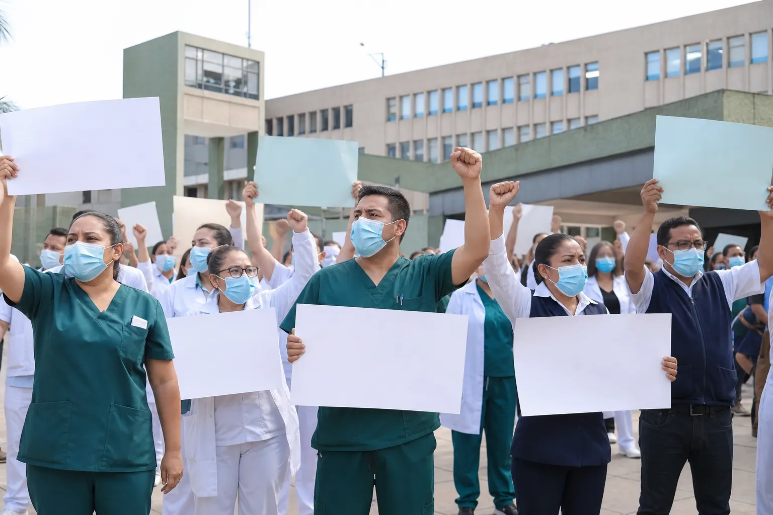 Trabajadores del IMSS protestan por salario, insumos y representación sindical en octubre de 2026